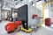 Bilden visar spetslastpannan Vitoplex 300 på 1950 kW i Kiesel GmbH:s logistikcenter.